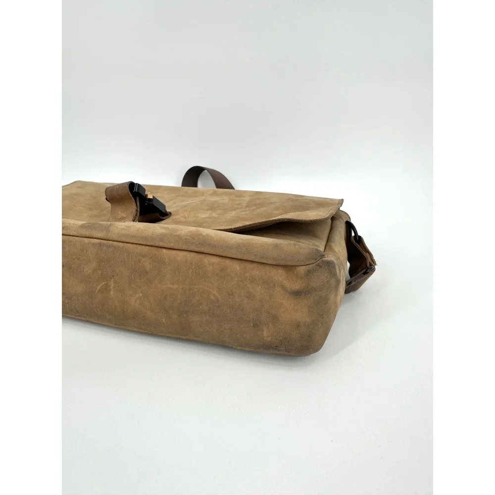 WaterField Designs Executive Leather Messenger Bag Grizzly Brown Laptop Satchel